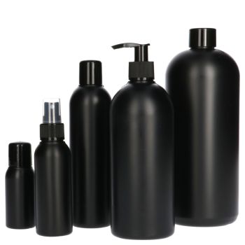 Basic Round flessen HDPE Zwart main product photo