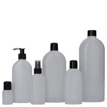Basic Oval fles HDPE Naturel main product photo