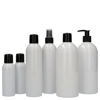 Basic Round Fles PET Wit main product photo