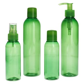 Basic Round Fles PET Groen main product photo