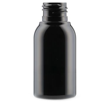 50 ml Gerecyclede Basic Round Fles PET Zwart main product photo