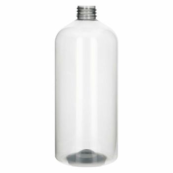 1000 ml fles Basic Round 100% gerecycled PET MOPET transparant 28.410 main product photo