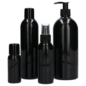 Gerecyclede Basic Round Fles PET Zwart ♻ main product photo