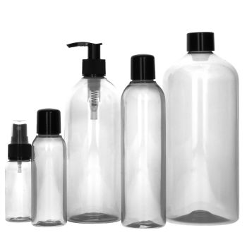 Gerecyclede Basic Round Fles PET transparant ♻ main product photo
