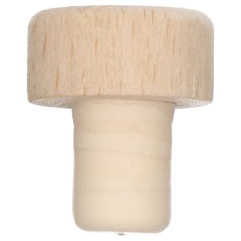 PE kurk met een Houten schijf bovenop 11.3mm main product photo