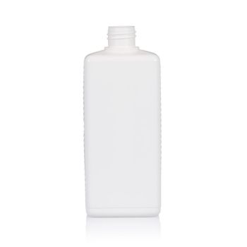 500 ml fles Standard Square geribbeld HDPE wit 28.410 main product photo