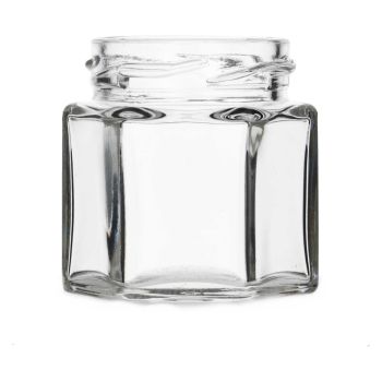 50 ml Twistoff jar hexagonal glass clear TO43, main product photo