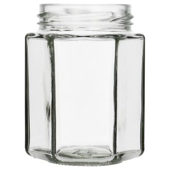 196 ml Twistoff jar hexagonal glass clear TO58, 164g main product photo