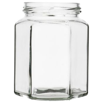 288 ml Twistoff jar hexagonal glass clear TO63, 198g main product photo