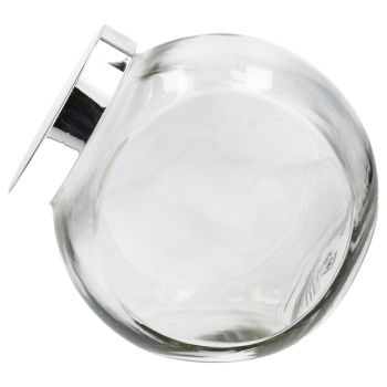 2000 ml glazen snoeppot + zilveren deksel, 850g main product photo